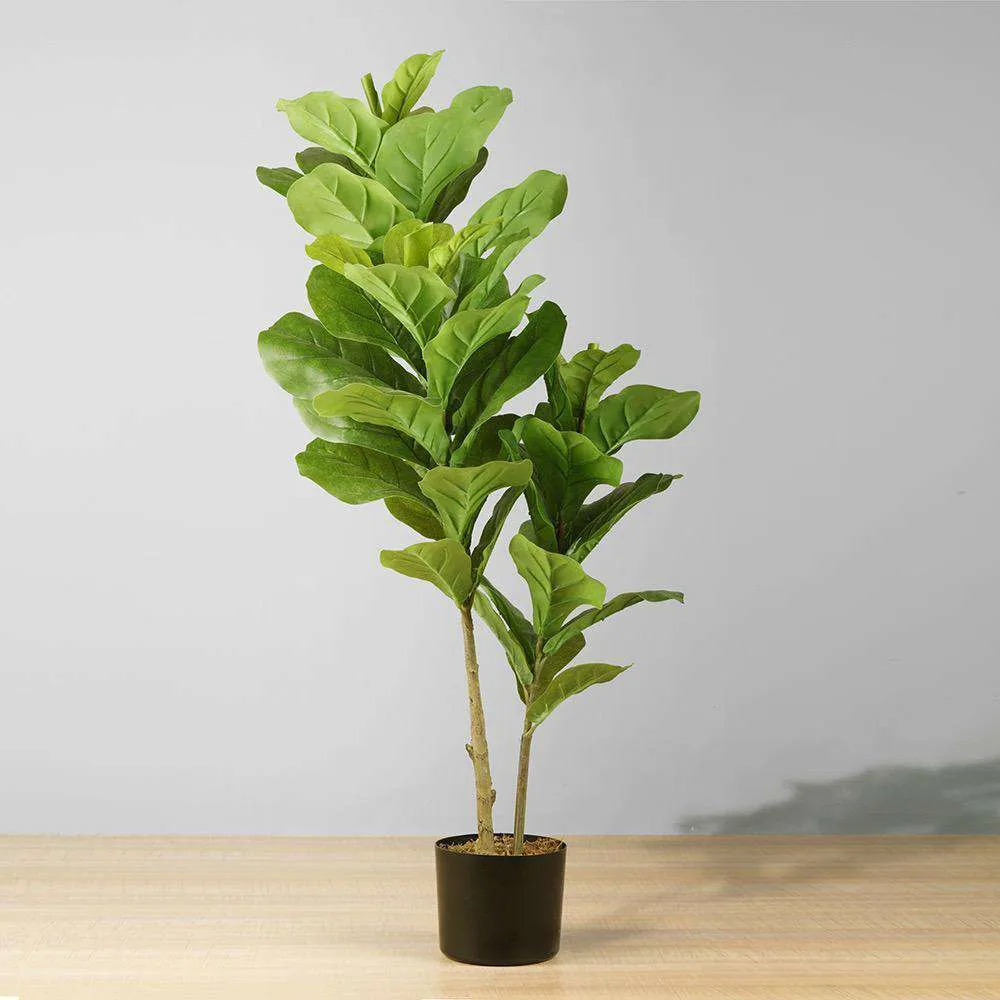 Cây chậu lá nhân tạo phong phú (nhiều kích thước）