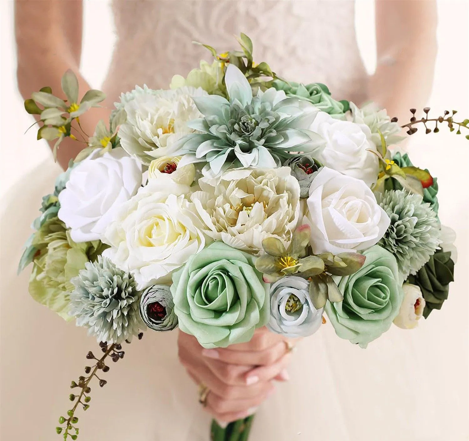 Màu xanh lá cây và trắng