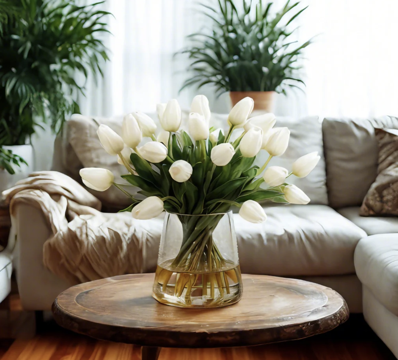 Hoa nhân tạo thực sự cảm ứng hoa tulip